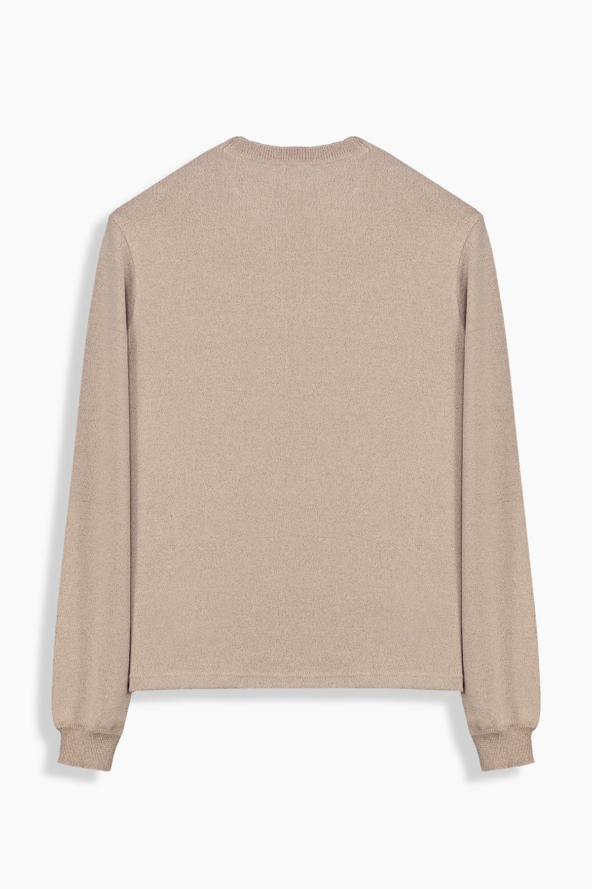 Alsua Bisiklet Yaka Simli Bej Triko