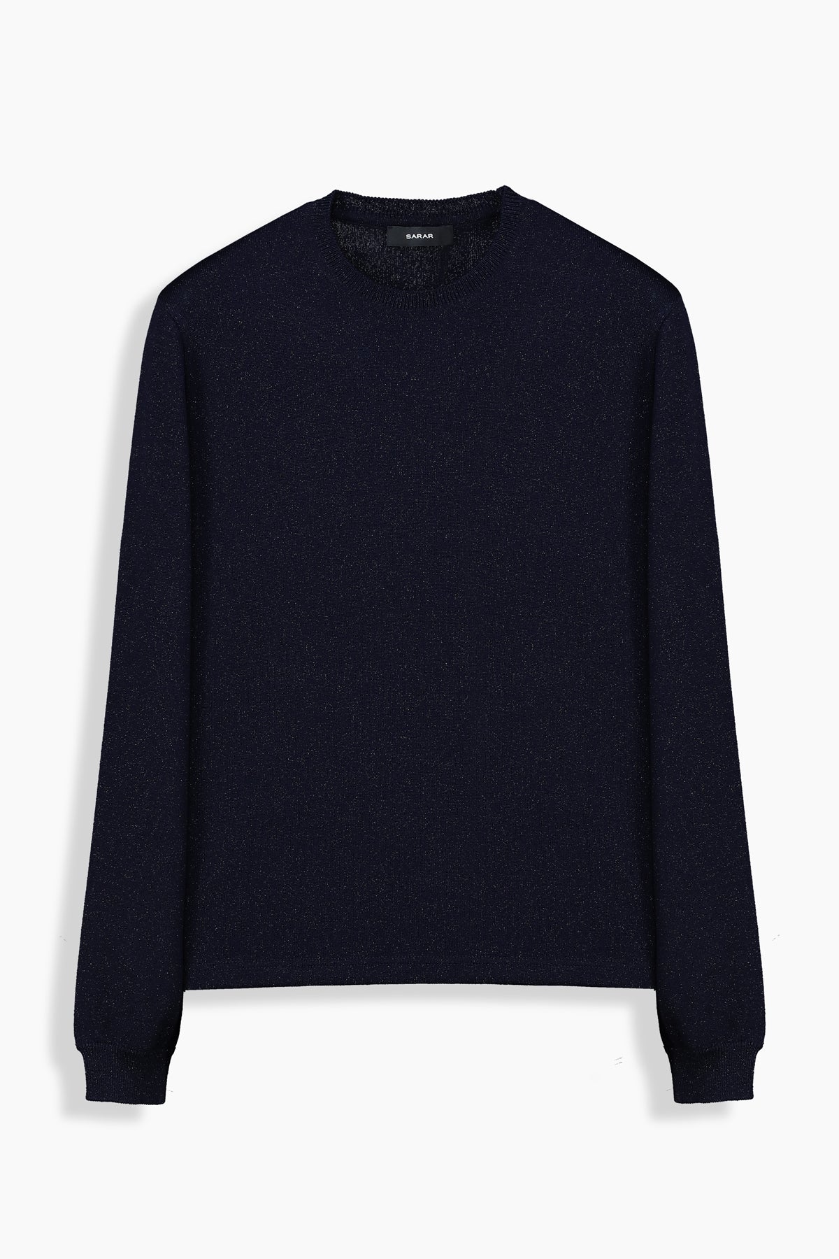 Alsua Bisiklet Yaka Simli Lacivert Triko