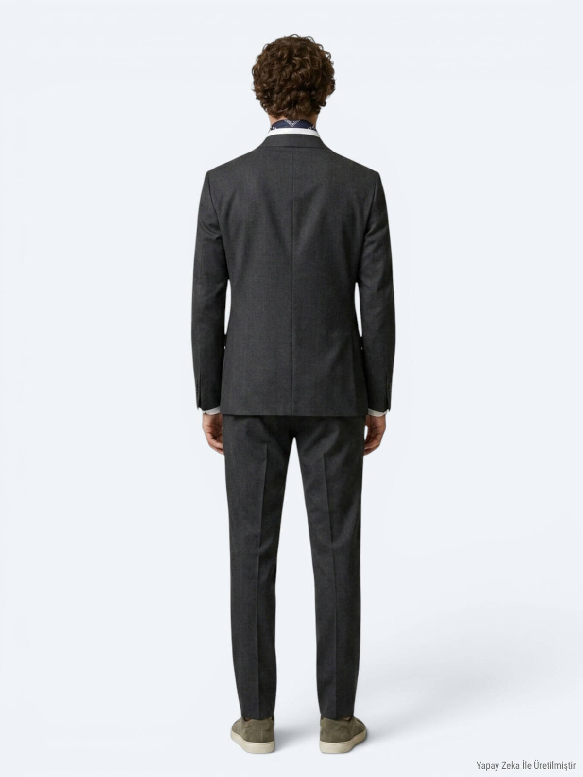 Antrasit Desenli Modern Fit Takım Elbise