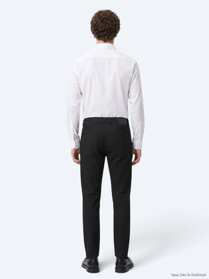 Antrasit Dokuma Regular Fit Spor Pantolon