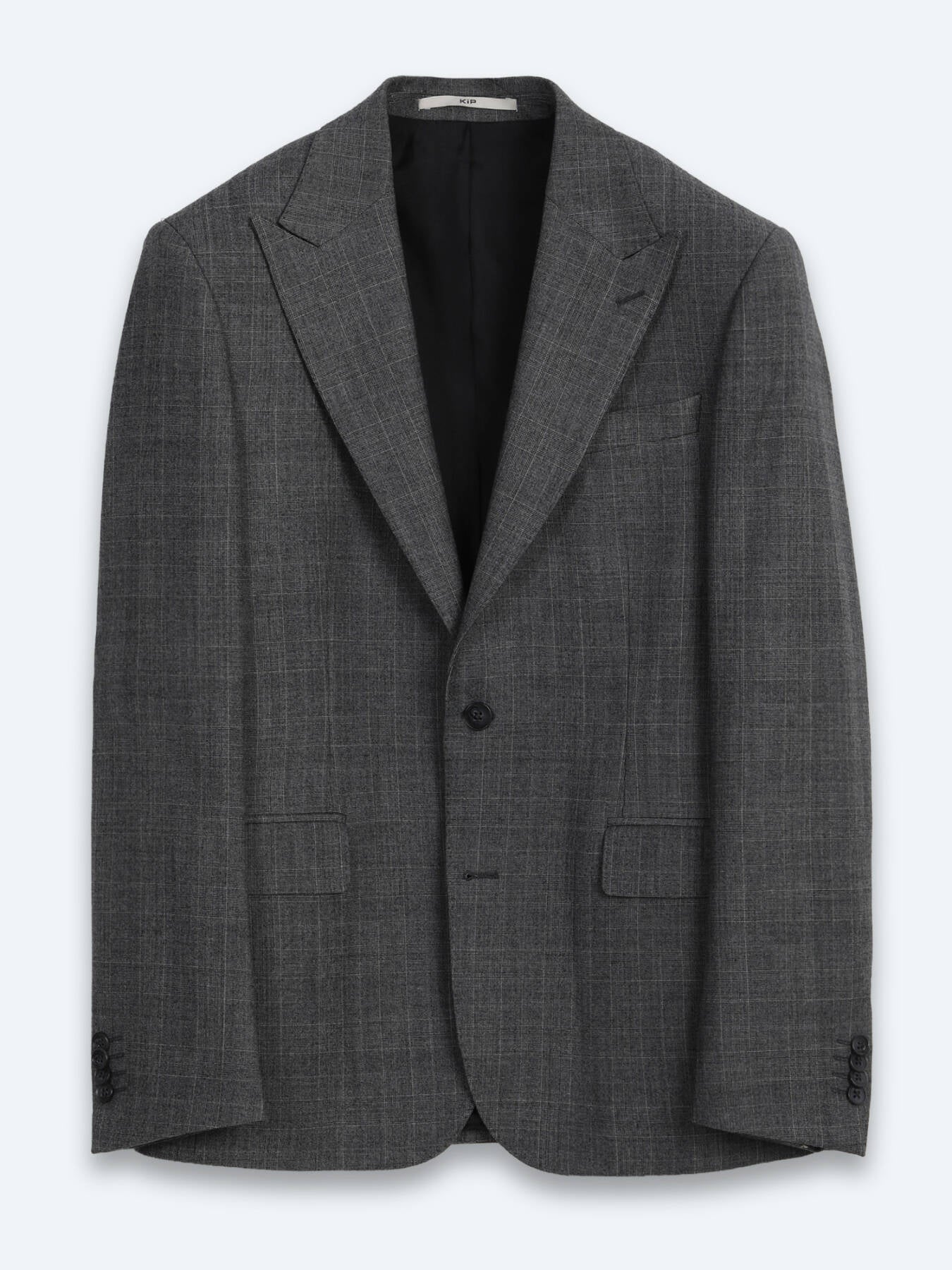 Antrasit Kareli Modern Fit Yün Karışımlı Takım Elbise