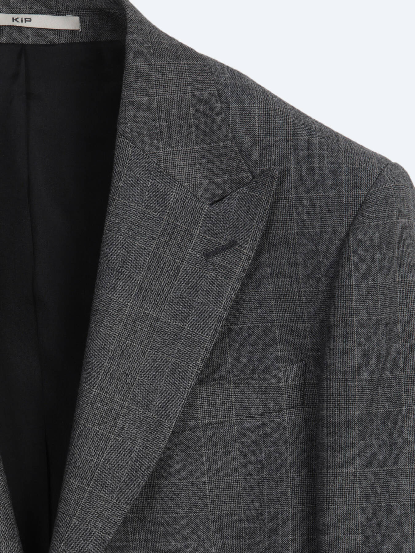Antrasit Kareli Modern Fit Yün Karışımlı Takım Elbise