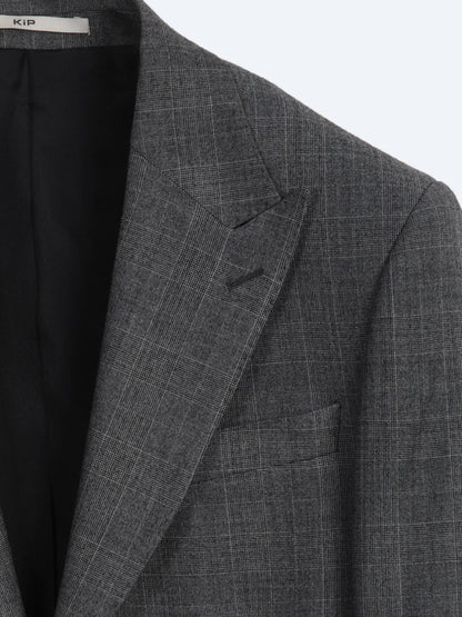 Antrasit Kareli Modern Fit Yün Karışımlı Takım Elbise
