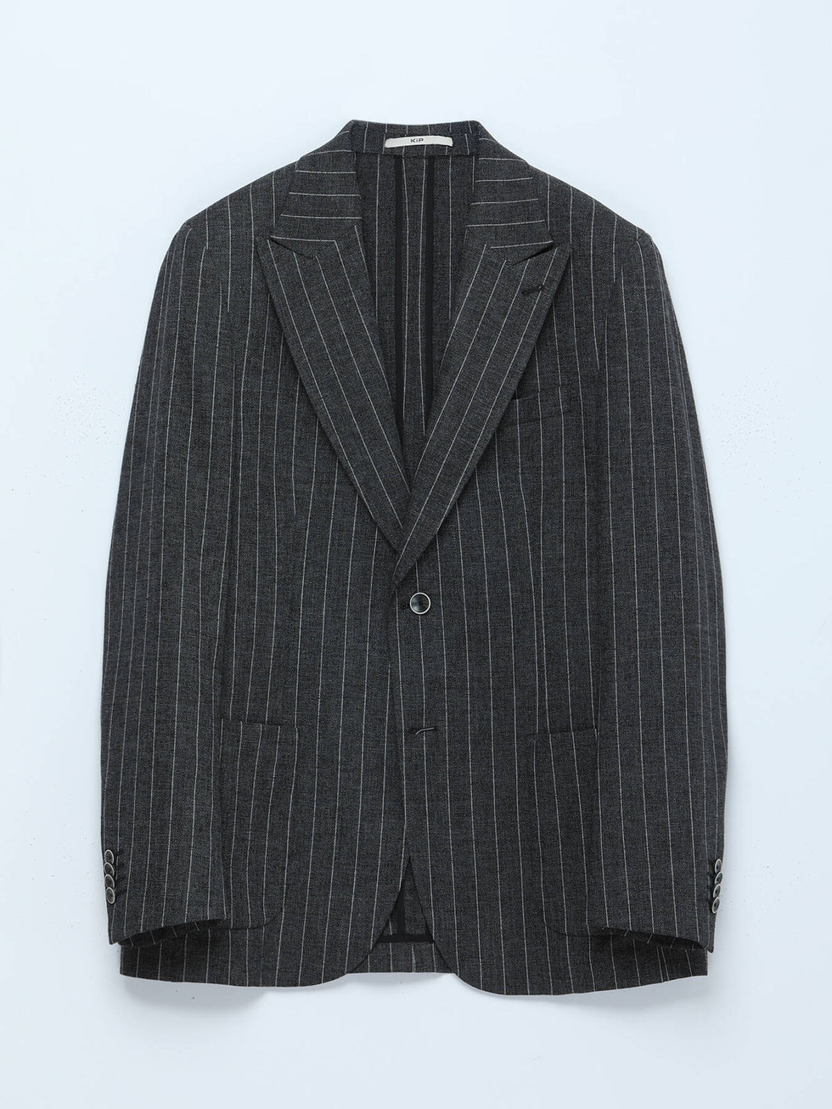Antrasit Modern Fit Keten Karışımlı Ceket