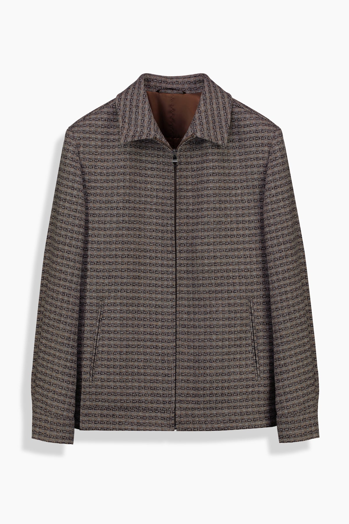 Arta Ekose Desenli Kahverengi Mont