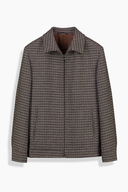 Arta Ekose Desenli Kahverengi Mont