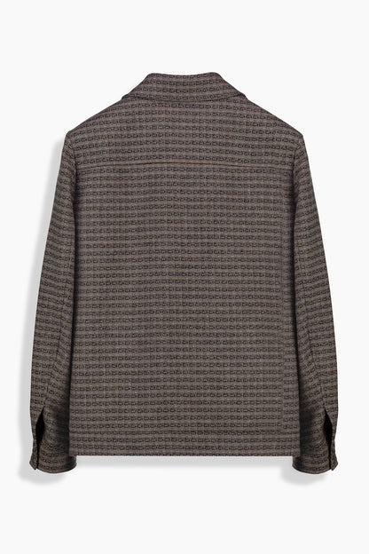 Arta Ekose Desenli Kahverengi Mont