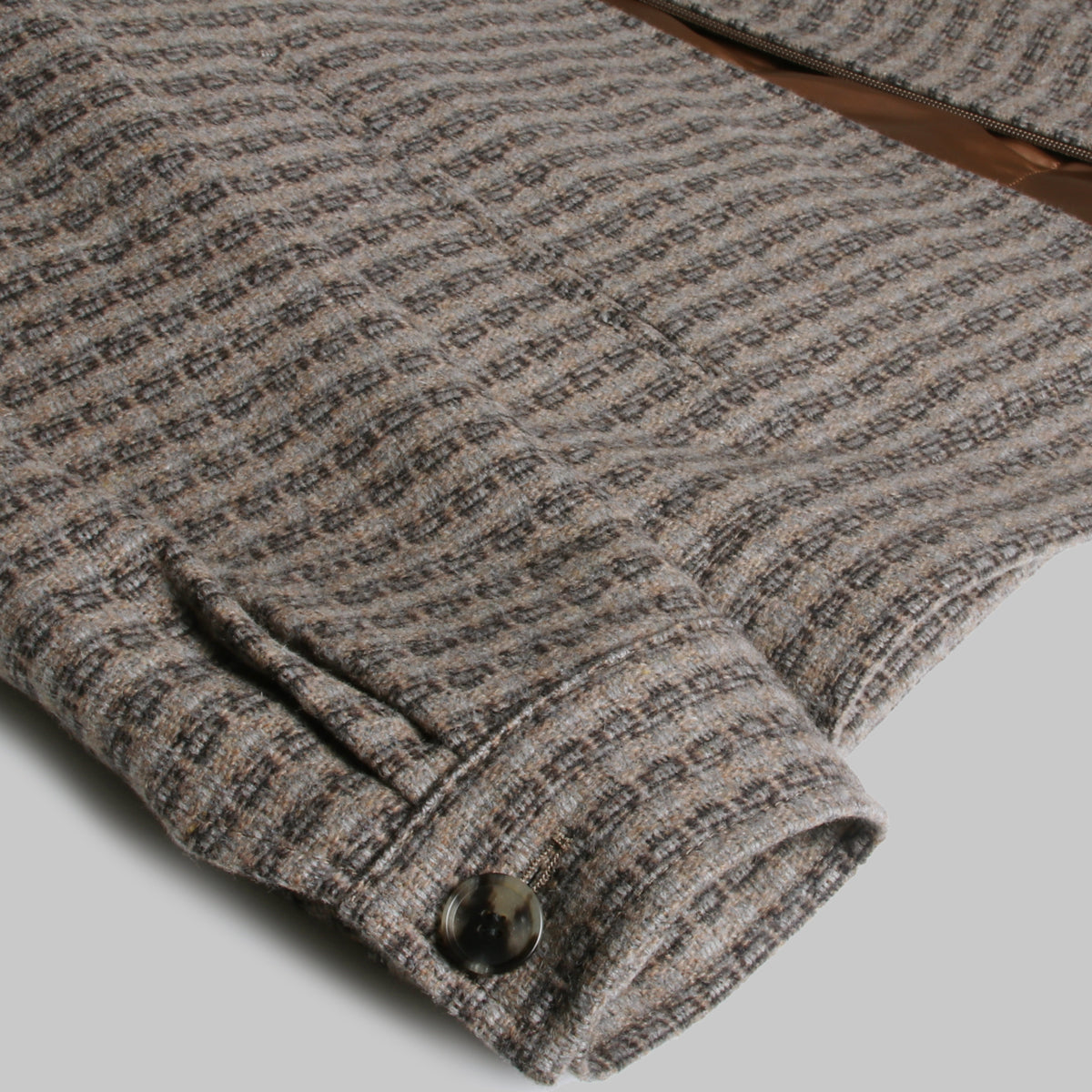 Arta Ekose Desenli Kahverengi Mont