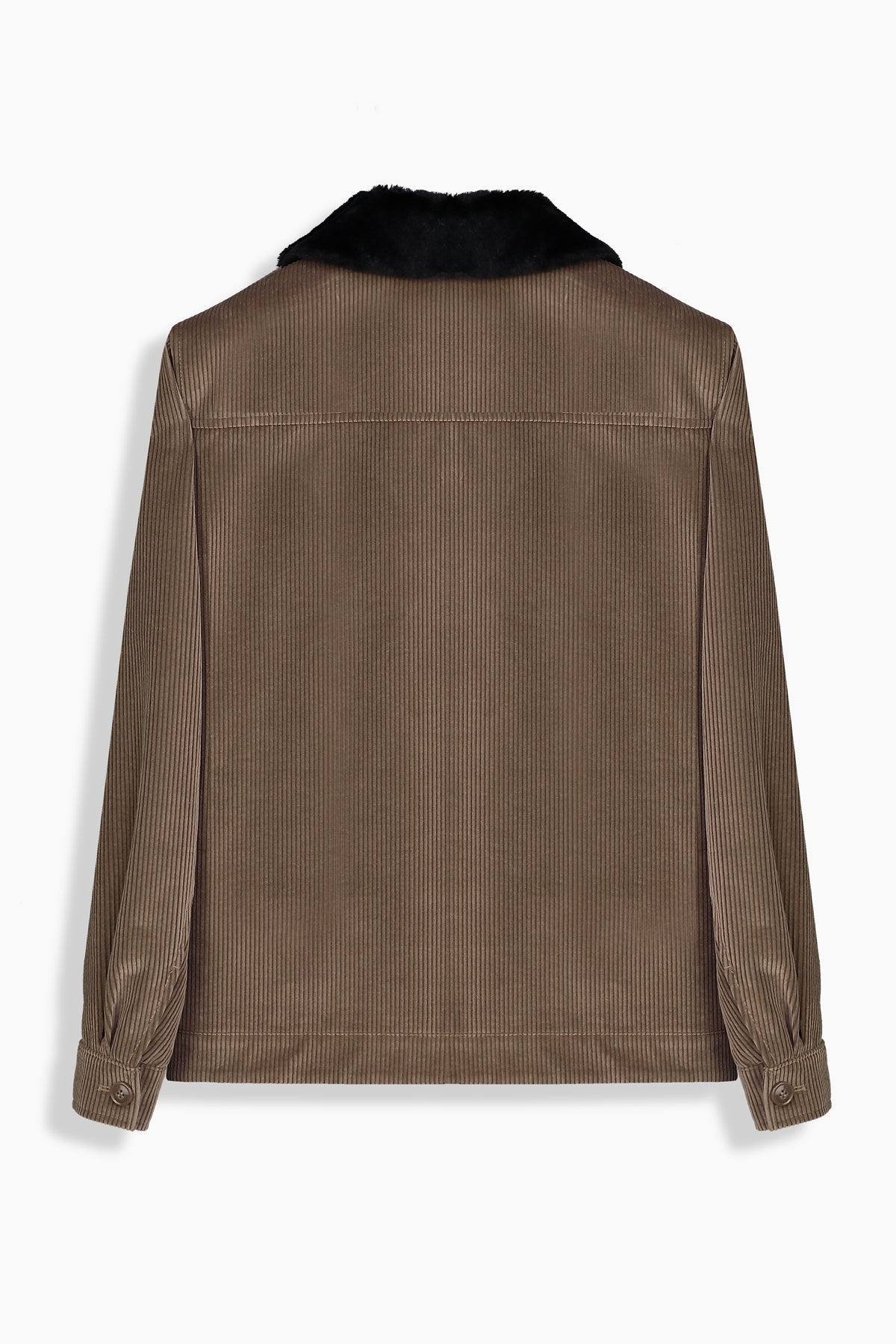 Arta Fitilli Kadife Desenli Kahverengi Mont