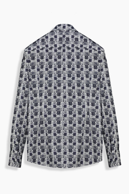 Artos Pamuklu Lacivert Desenli Gömlek