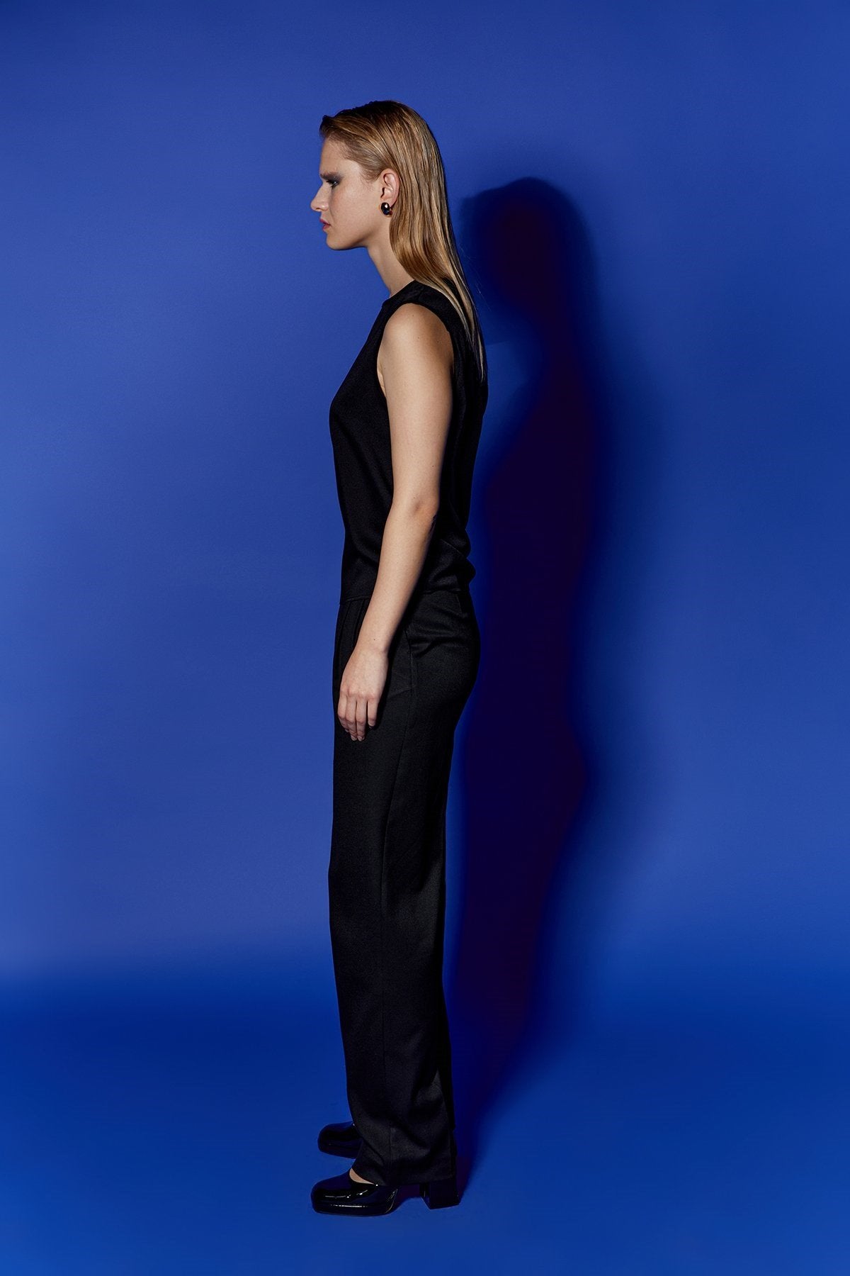 Asimetrik Tek Omuzlu Siyah Bluz