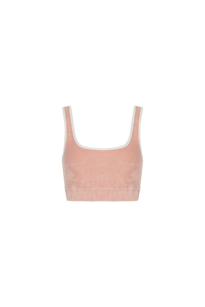 Askılı Havlu Pudra Crop Top