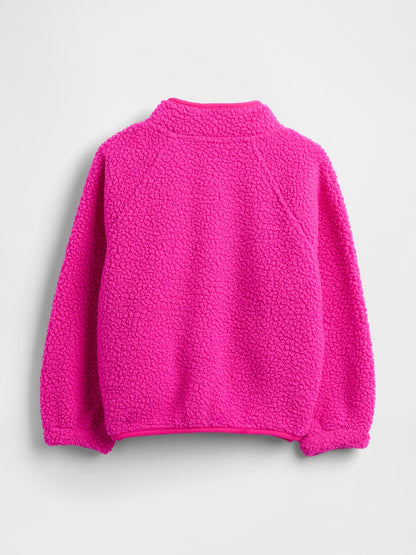 Pembe Baby & Toddler Sherpa Yarım Fermuarlı Pullover