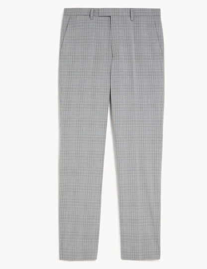 Tailored Fit Ekose Desenli Pantolon