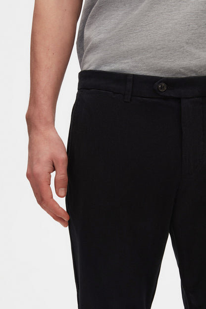 Damat Slim Fit Siyah Bi Strech Pamuklu Beli Içten Lastikli Chino Pantolon