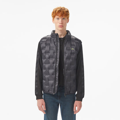 Lacoste Erkek Dik Yaka Siyah Yelek