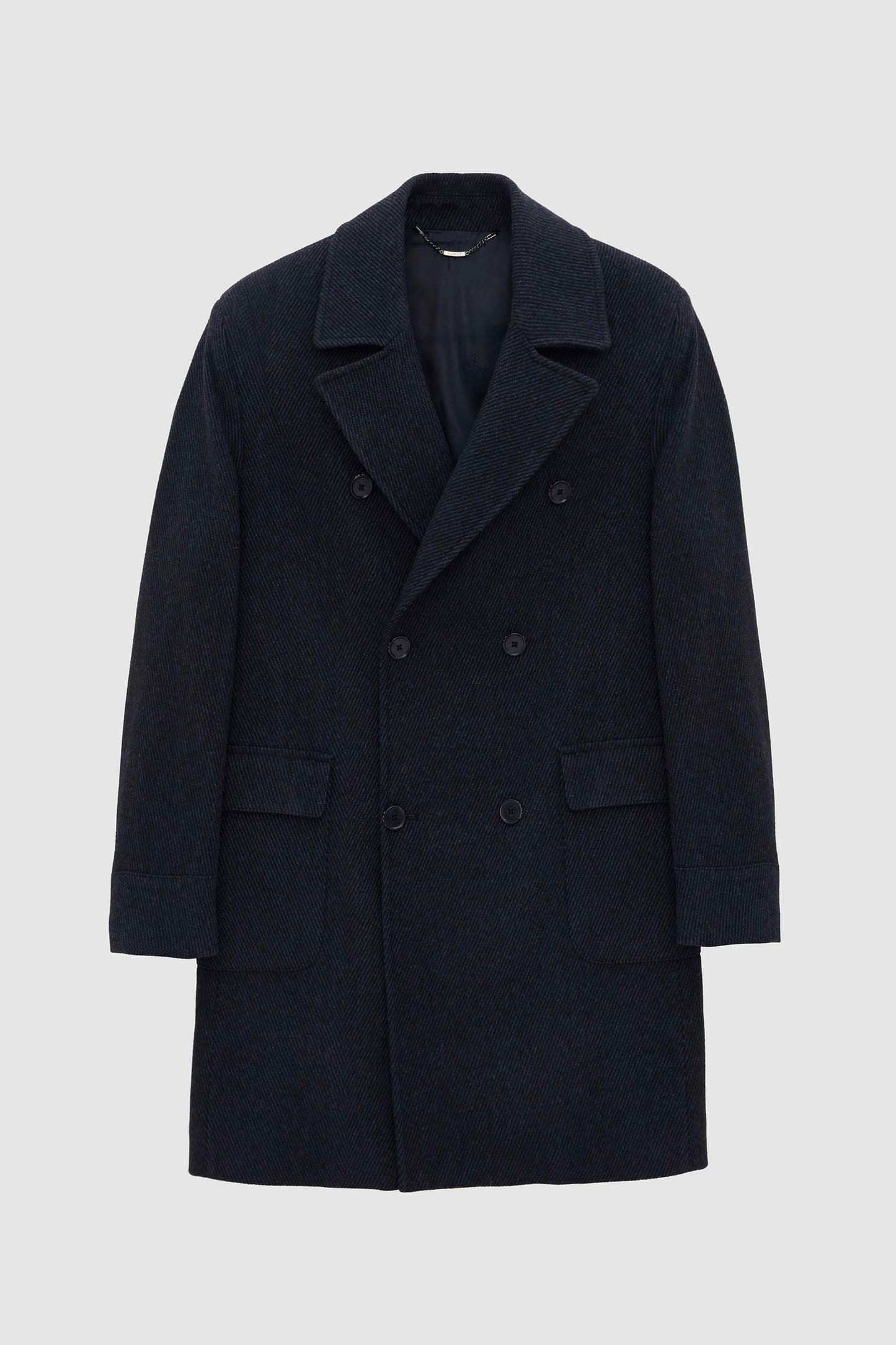 Damat Regular Fit Lacivert Yün Karışımlı Successori Reda Palto