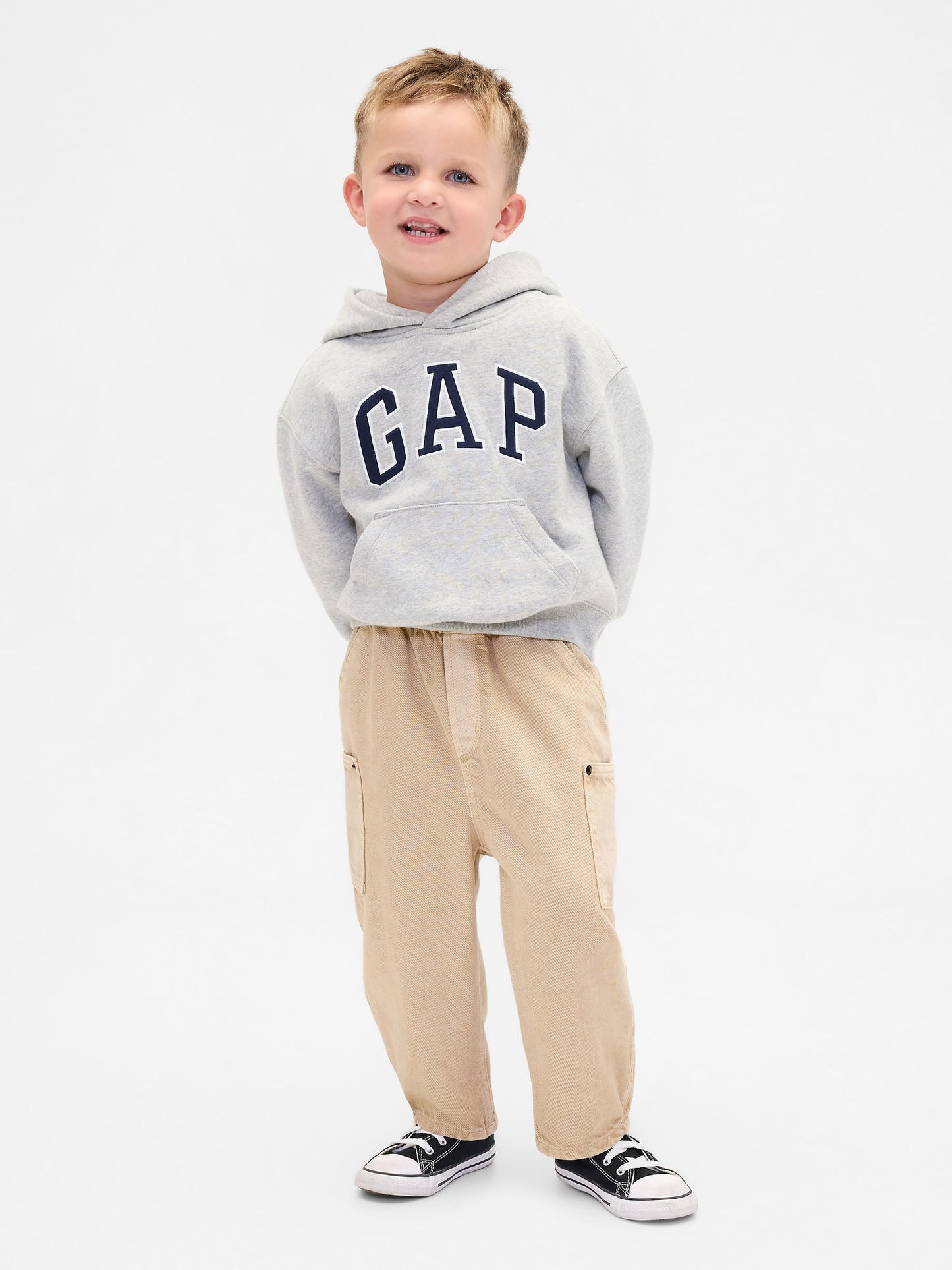 Bej Pull-on Barrel Jean Pantolon