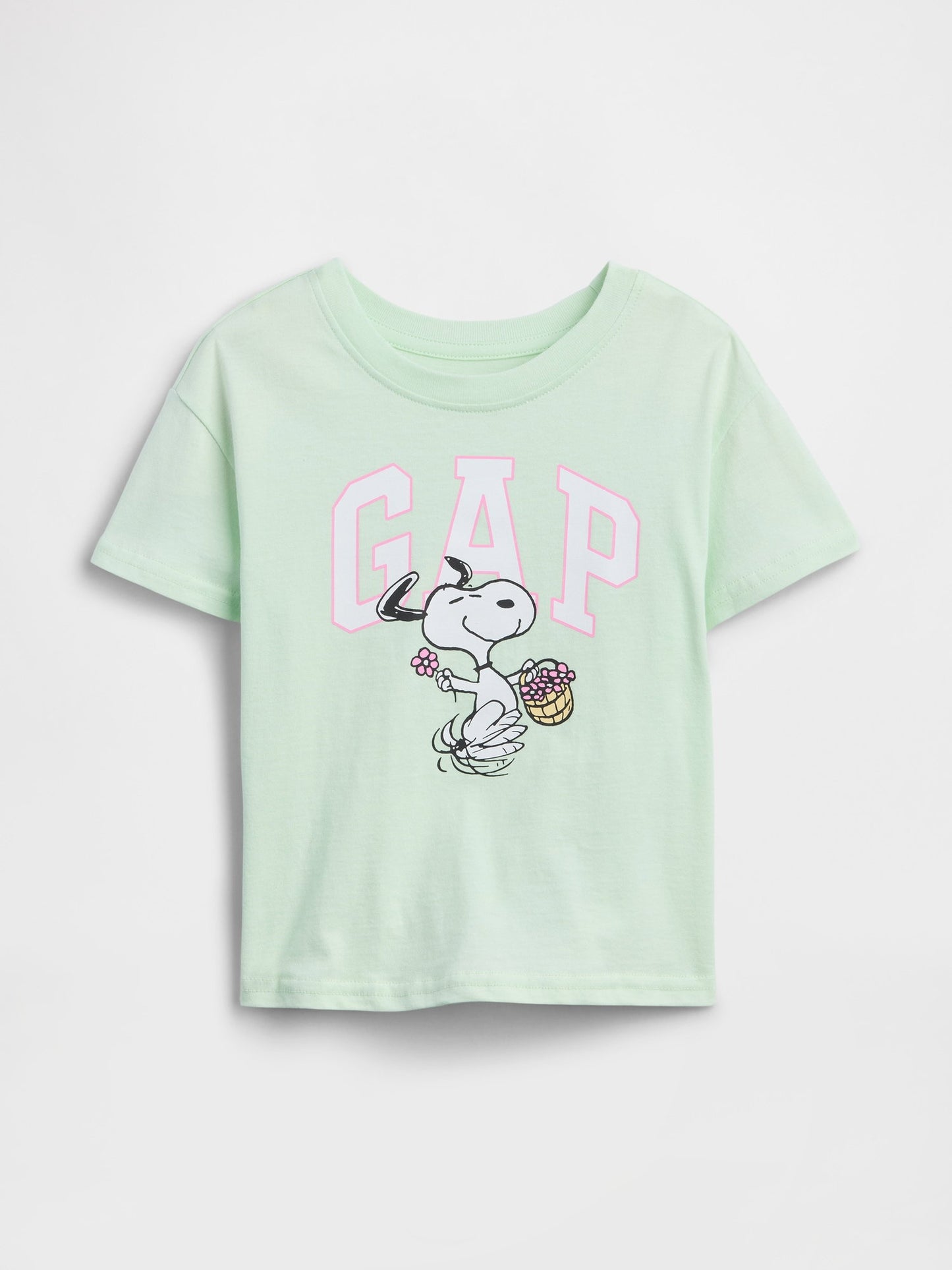 Açık Yeşil Grafik Baskılı T-shirt