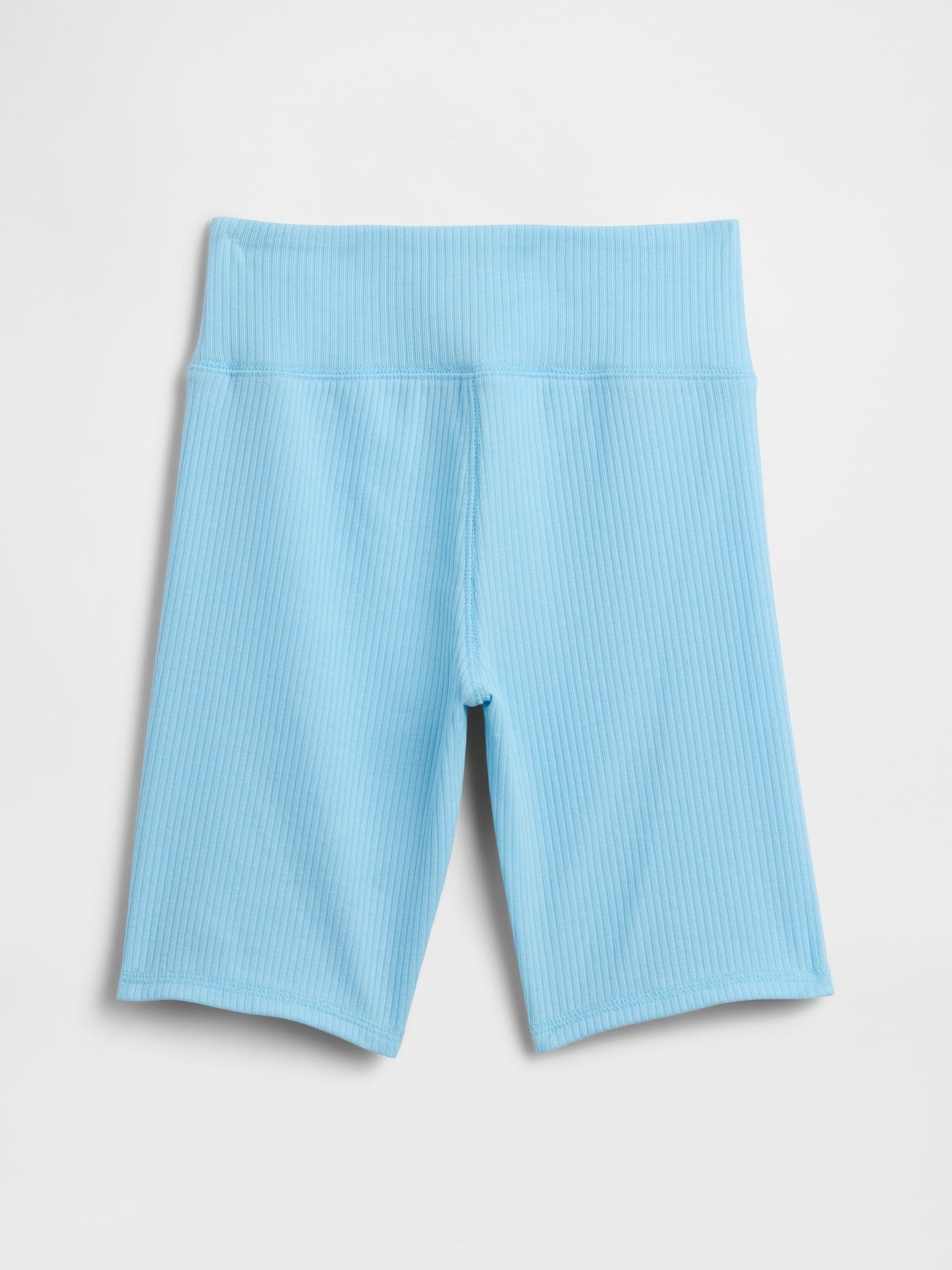 Açık Mavi Kids Pull-on Ribbed Bisiklet Şortları