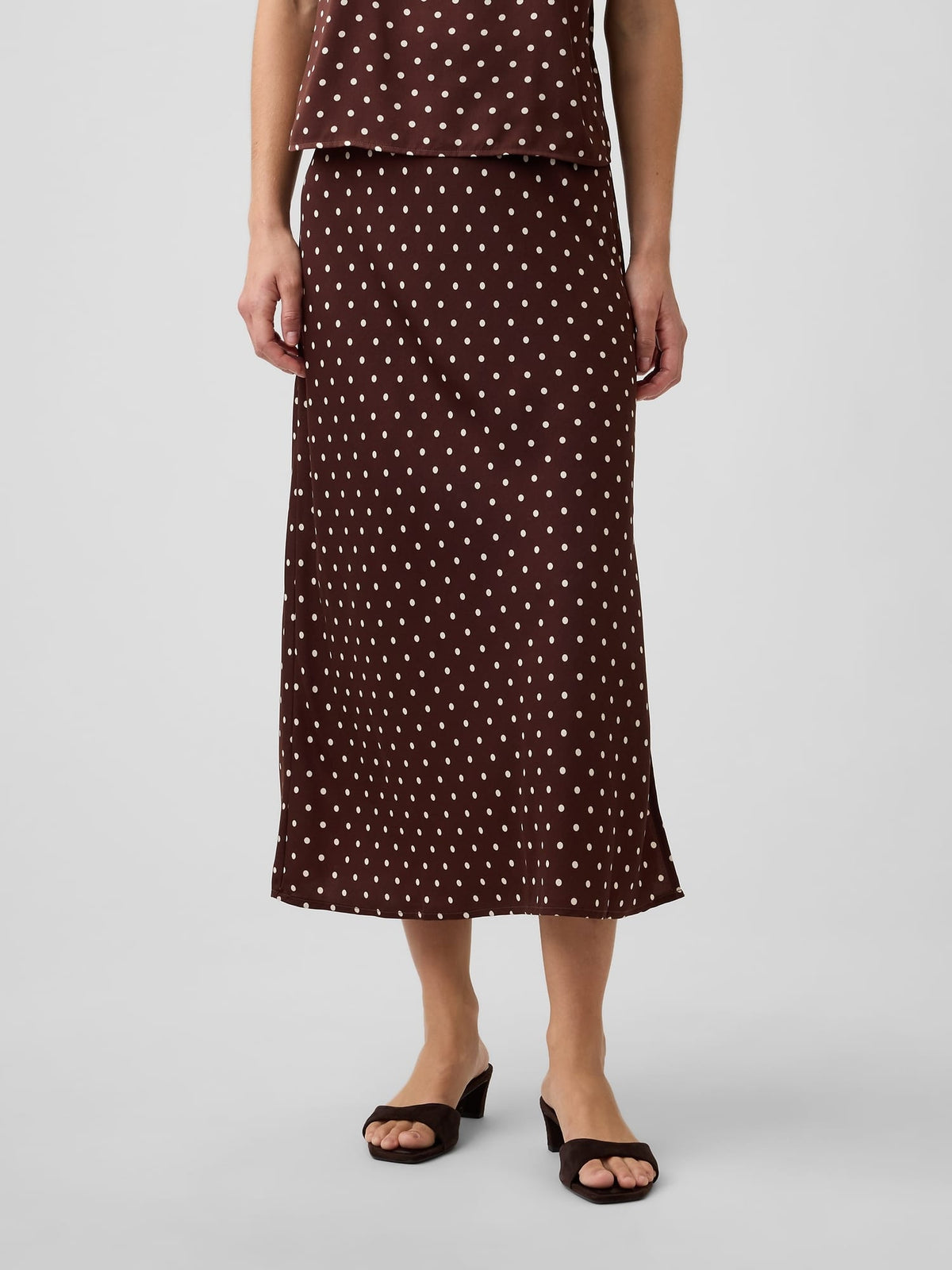 Kahverengi Pull-on Maxi Etek