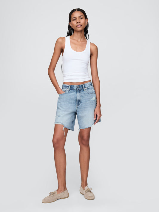 Mavi 8 Mid Rise '90s Loose Denim Bermuda Şort
