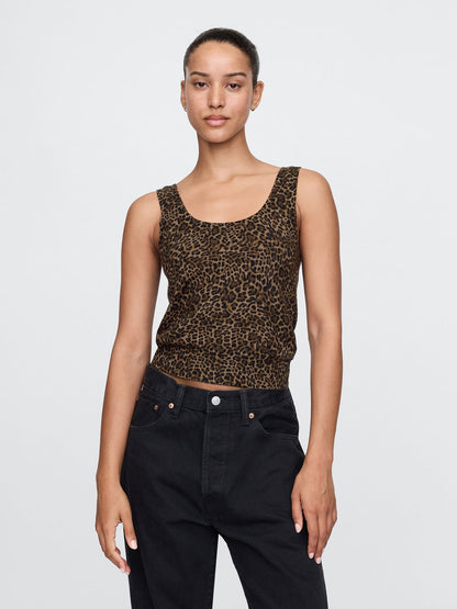 Kahverengi Cashsoft Crop Bluz