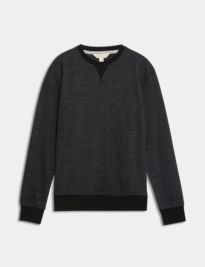 Saf Pamuklu Regular Fit Sweatshirt