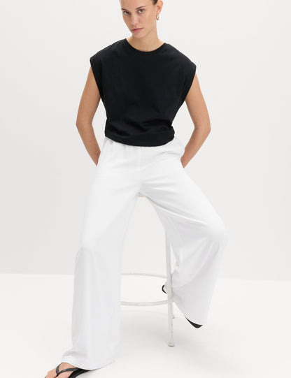 Yüksek Bel Wide Leg Pantolon