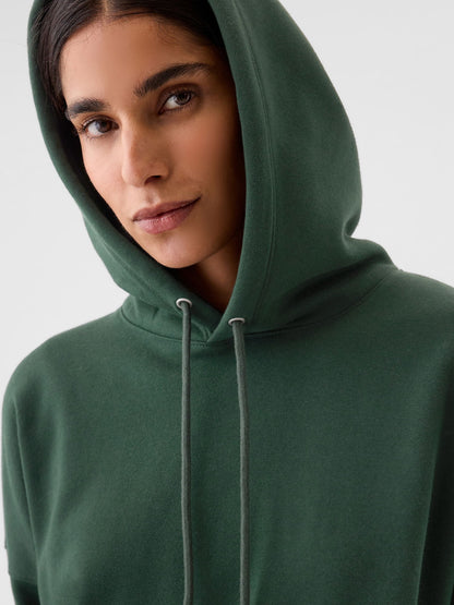 Koyu Yeşil Vintage Soft Oversize Tunik Sweatshirt