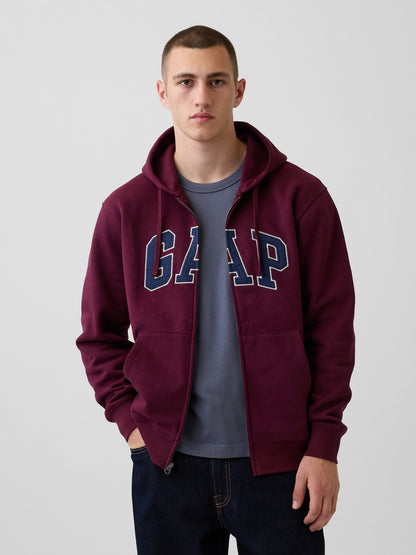 Bordo Vintagesoft Arch Logo Tam Fermuarlı Sweatshirt