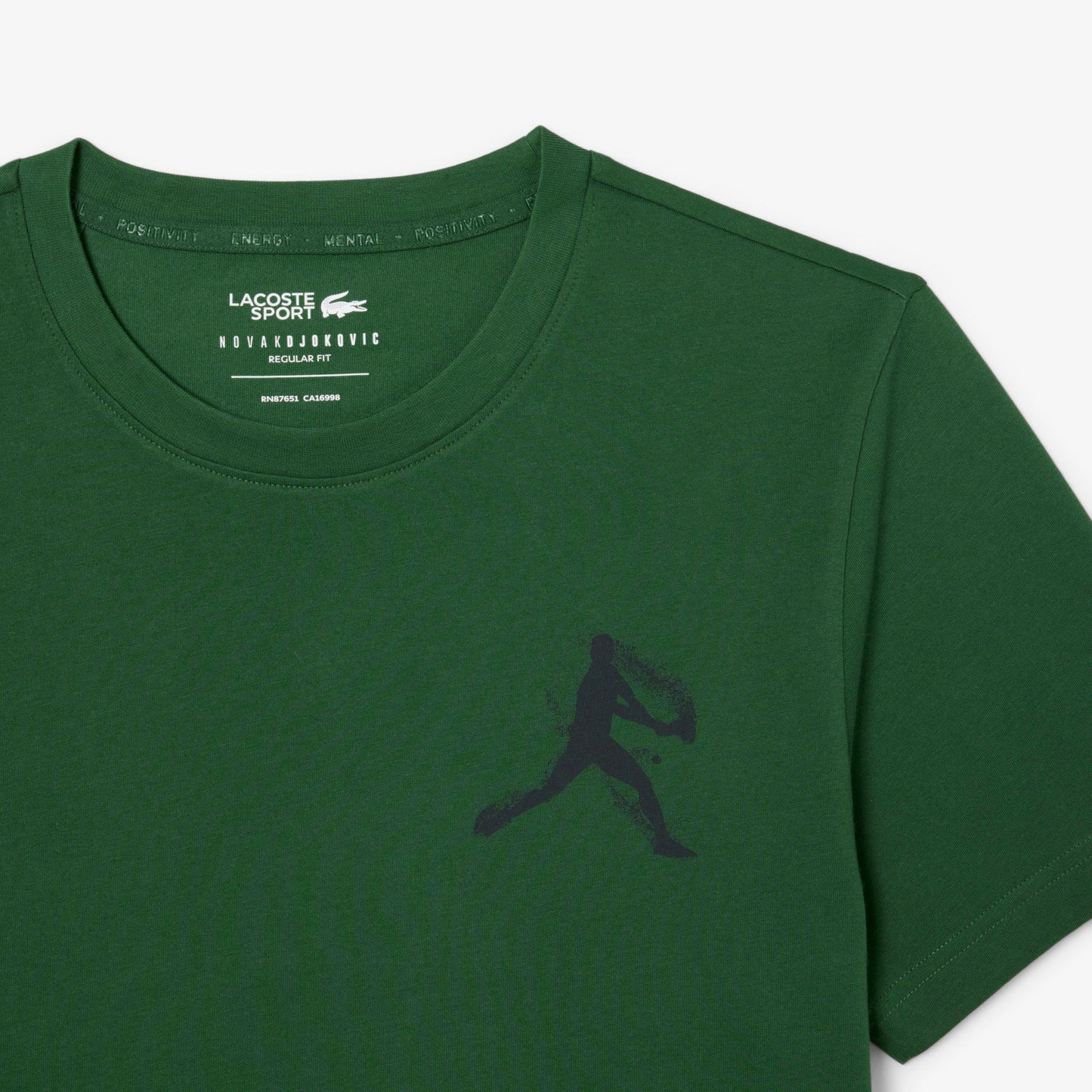 Lacoste Sport X Novak Djokovic Erkek Regular Fit Bisiklet Yaka Yeşil T-shirt