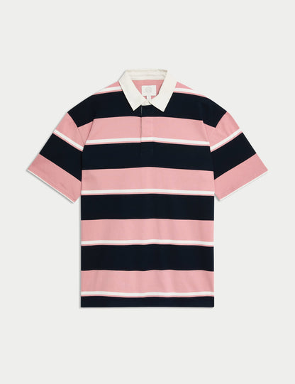 Saf Pamuklu Kısa Kollu Polo Yaka T-shirt