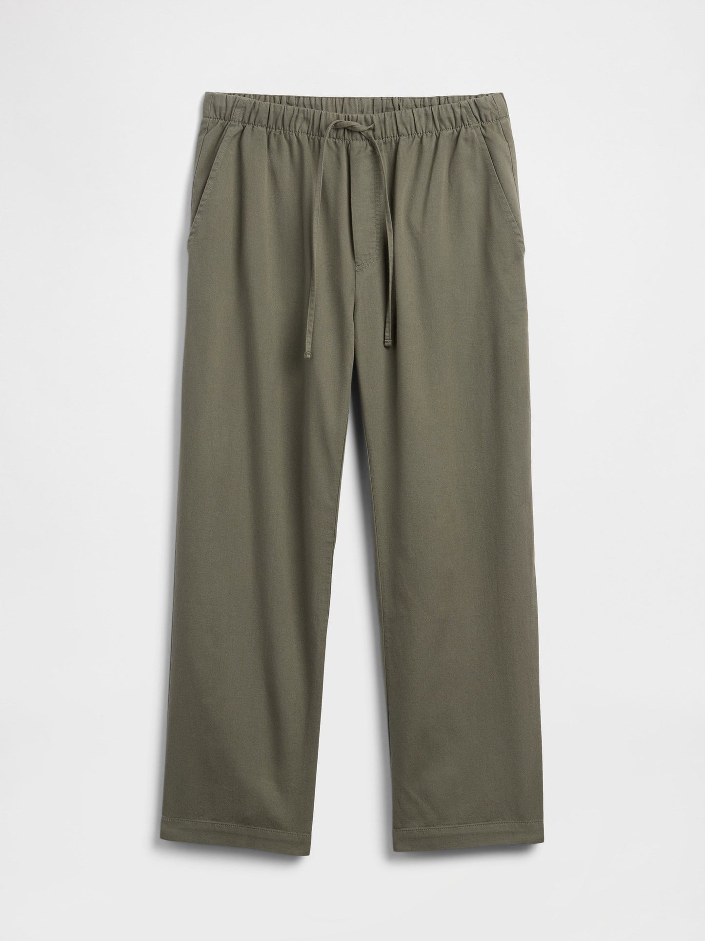 Haki Mid Rise Easy Twill Pantolon