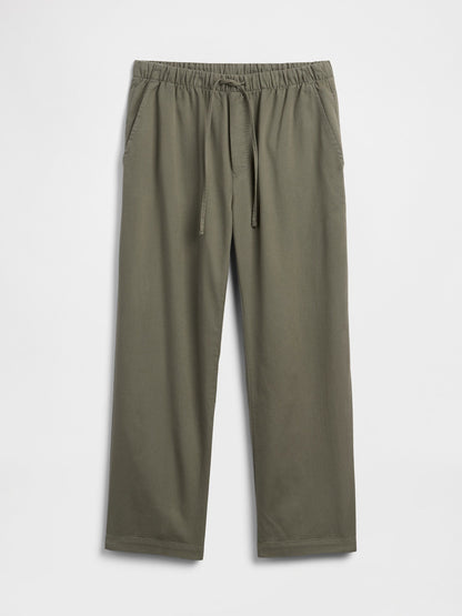 Haki Mid Rise Easy Twill Pantolon