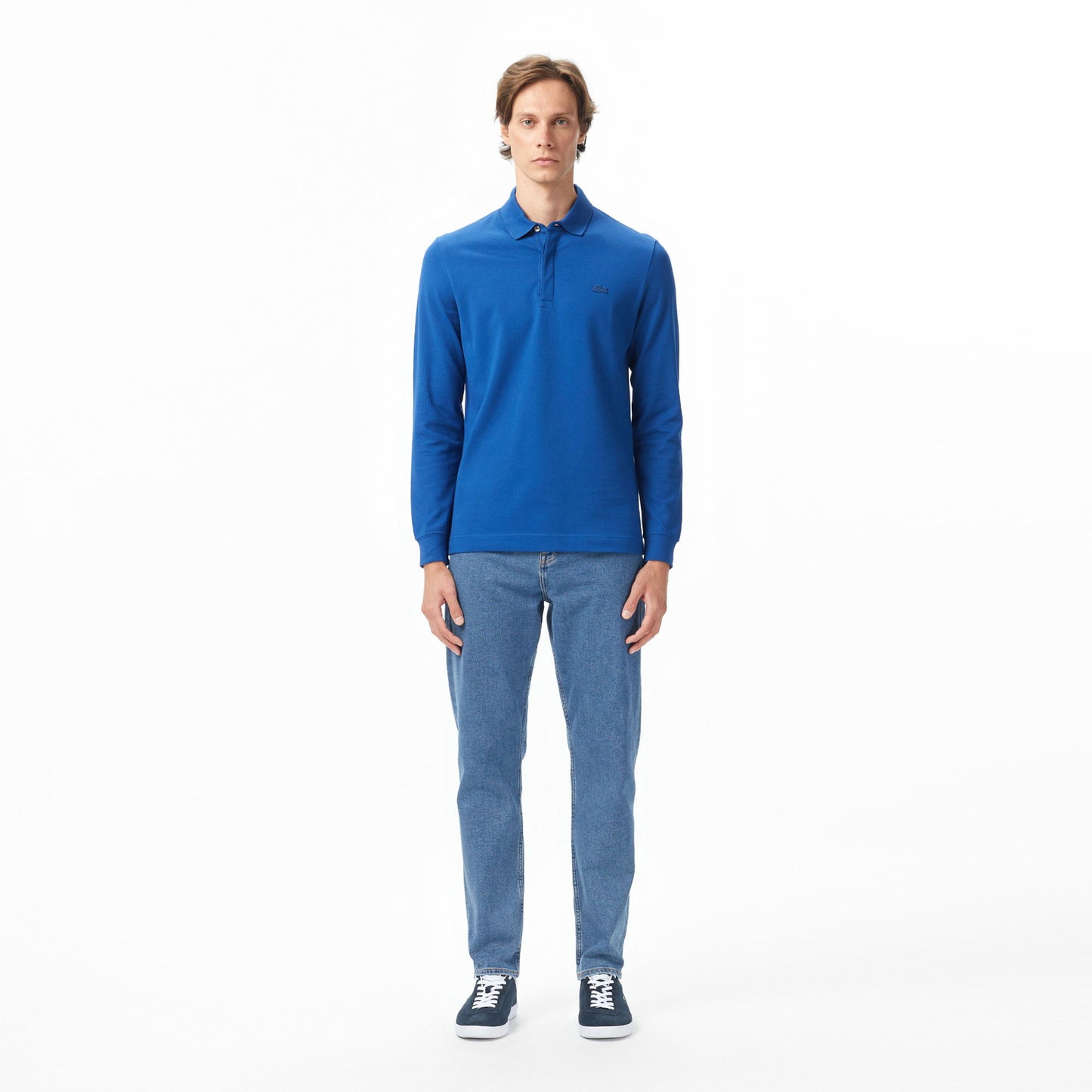 Lacoste Erkek Regular Fit Uzun Kollu Koyu Mavi Polo