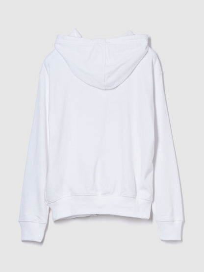 Beyaz Gap Logo Relaxed Fermuarlı Sweatshirt
