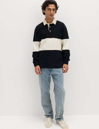 Çizgili Rugby Sweatshirt
