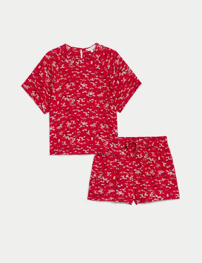 Tammy Çiçek Desenli Kısa Kollu Pijama Takımı