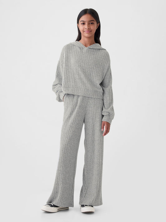 Gri Cozy Wide-leg Eşofman Altı
