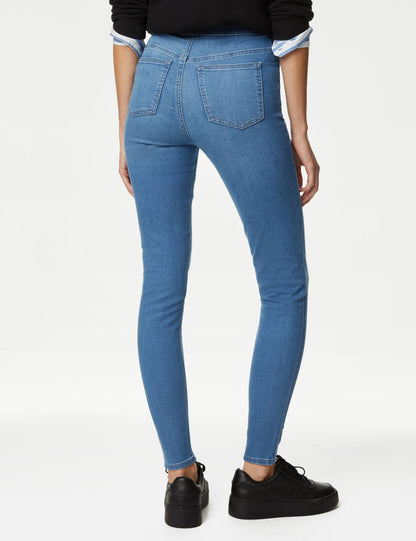 Yüksek Bel Jegging Jean Pantolon