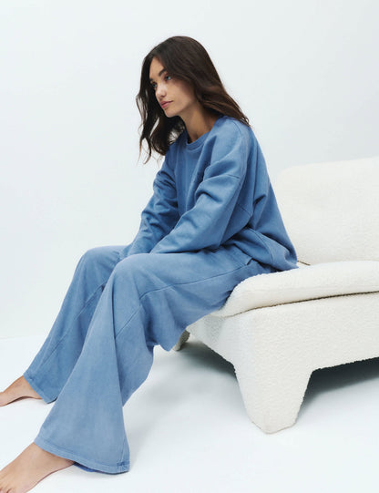 Pamuk Karışımlı Geniş Paça Pijama Altı