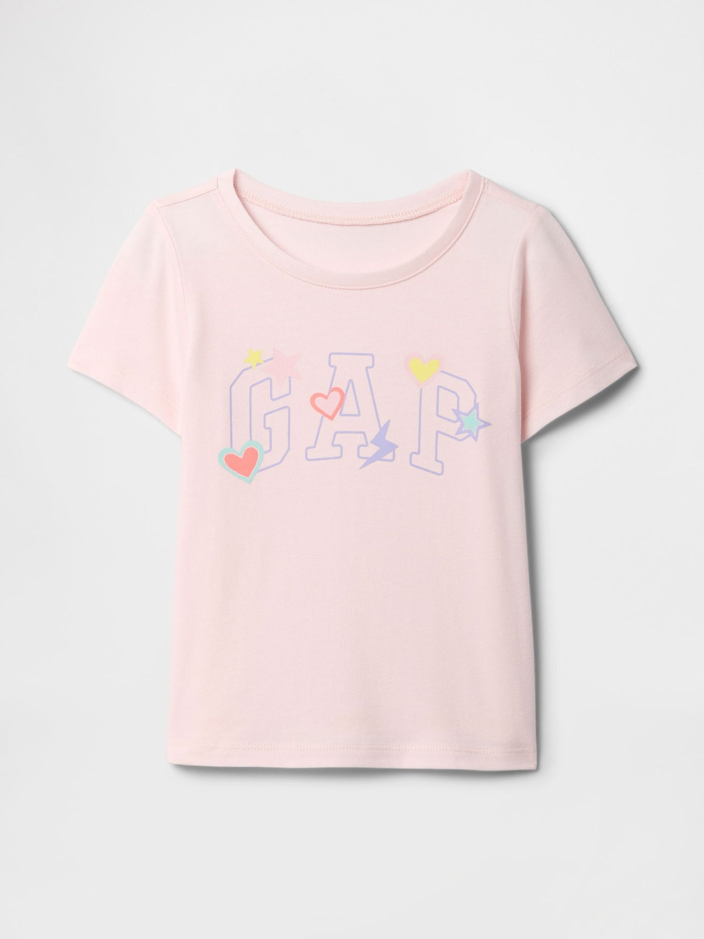 Pembe Gap Logo Grafikli T-Shirt