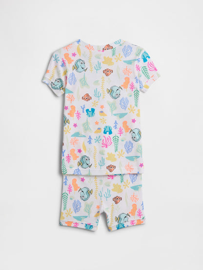 Beyaz Kayıp Balık 100% Organik Pamuk Pijama Seti