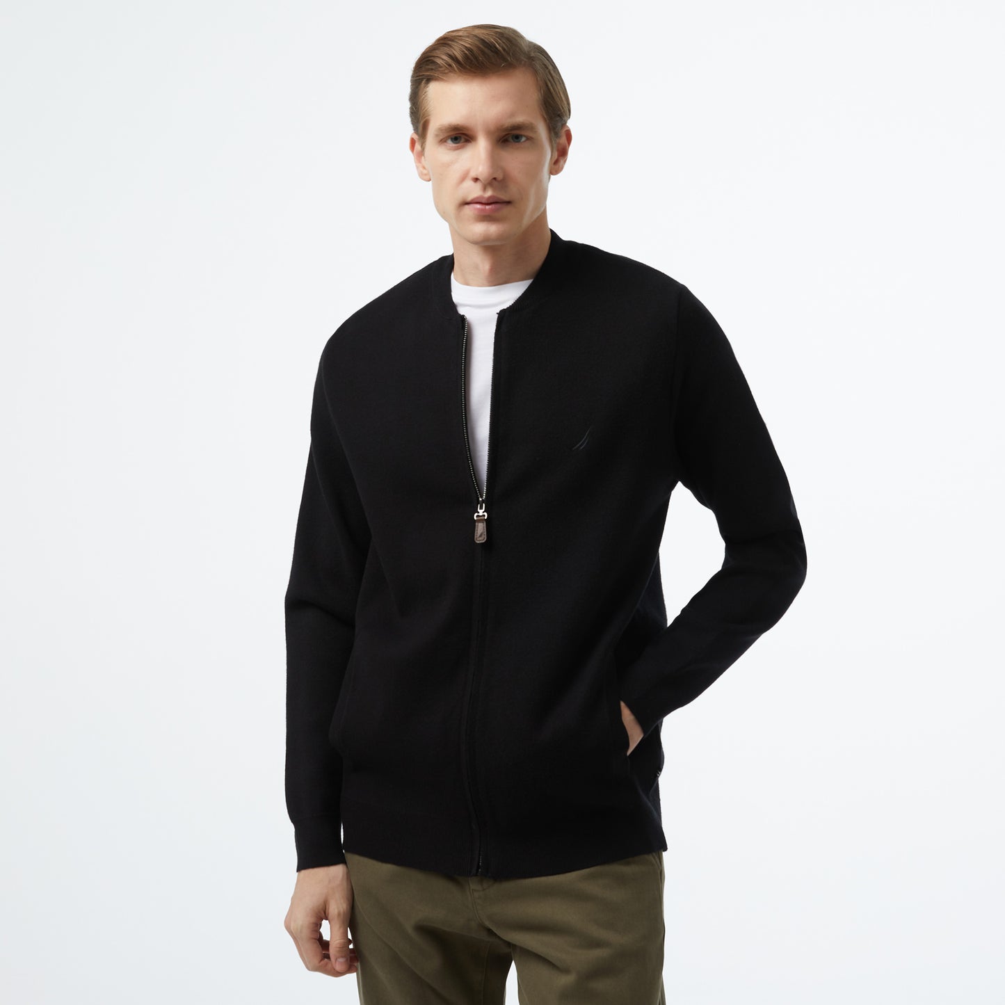 Nautica Erkek Siyah Regular Fit Hırka