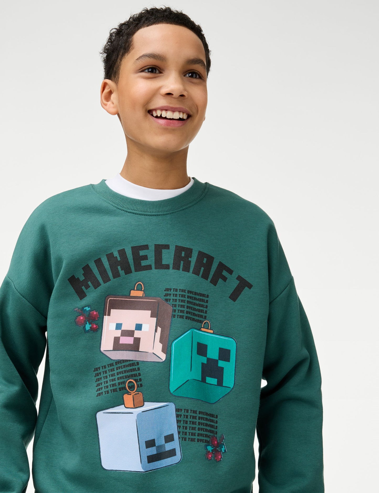 Pamuklu Minecraft Sweatshirt (6-16 Yaş)