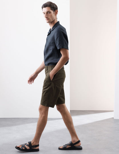 Pamuk Karışımlı Regular Fit Lightweight Chino Şort