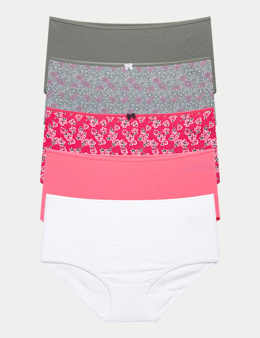 5'li Cotton Lycra Full Brief Külot Seti