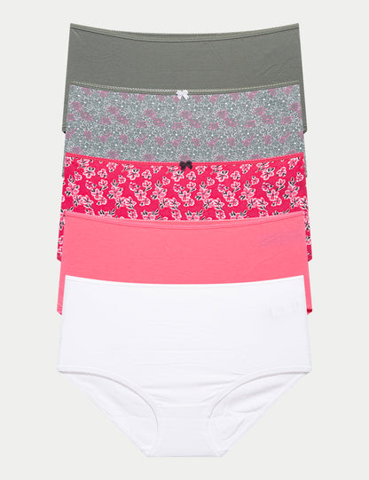 5'li Cotton Lycra Full Brief Külot Seti
