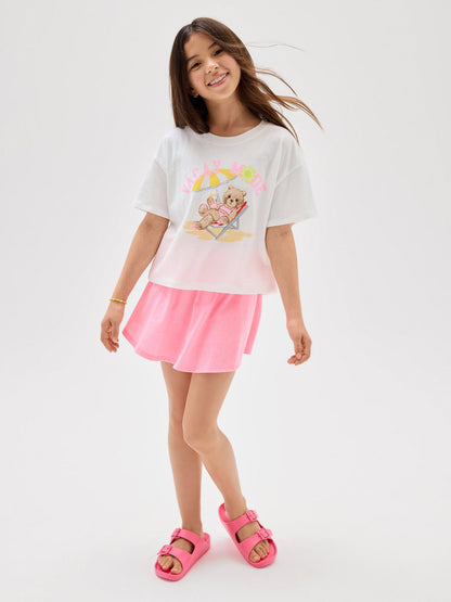 Açık Pembe Kids Pull-on Etek